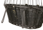 Trixie Wilgen Fietsmand Voorop Zwart Met Kussen En Kap 50X35X41 Cm