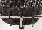 Trixie Wilgen Fietsmand Voorop Zwart Met Kussen En Kap 50X35X41 Cm
