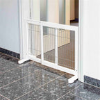 Trixie Hondenhek Afsluithek Uitschuifbaar Wit 65-108X61 Cm