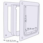 Trixie 2-Weg Hondenluik Wit M-Xl 39 X 45 Cm