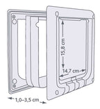 Trixie 4-Weg Kattenluik Elektromagnetisch Wit 21 X 24 Cm