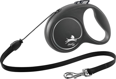 Flexi Rollijn Black Design Cord Zwart  S 5 Mtr Tot 12 Kg