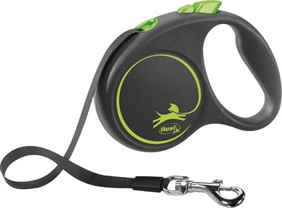 Flexi Rollijn Black Design Tape Groen  S 5 Mtr Tot 15 Kg