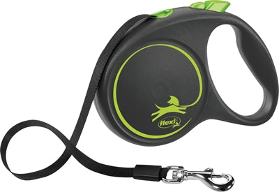 Flexi Rollijn Black Design Tape Groen  S 5 Mtr Tot 15 Kg
