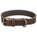 Trixie Halsband Hond Rustic Vetleer Donkerbruin 27-34X1,8 Cm