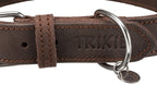 Trixie Halsband Hond Rustic Vetleer Donkerbruin 27-34X1,8 Cm