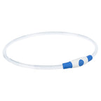 Trixie Lichtgevende Halsband Usb Flash Light Oplaadbaar Tpu Blauw 40X0,8 Cm