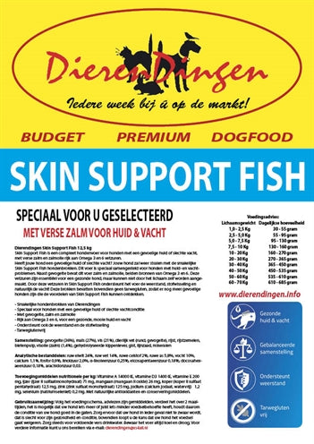 Budget Premium Dogfood Skin Support Fish 12,5 Kg