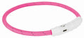 Trixie Lichtgevende Halsband Hond Flash Usb Tpu / Nylon Roze 65X0,7 Cm