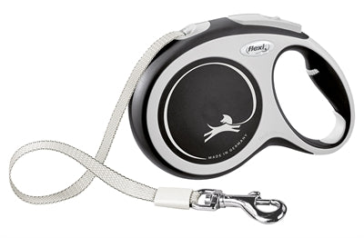 Flexi Rollijn New Comfort Tape Zwart L 8 Mtr