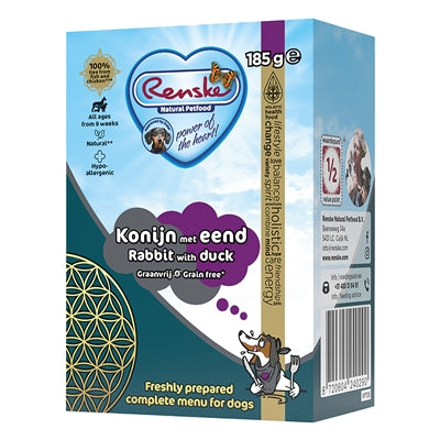 Renske Vers Bereide Maaltijd Eend En Konijn Graanvrij 24X185 Gr
