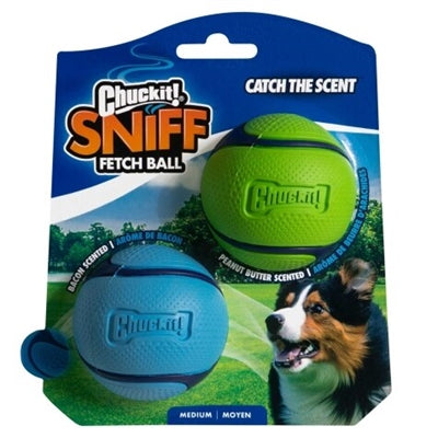 Chuckit Sniff Fetch Bal Combo Pindakaas & Bacon 6 Cm