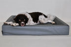 Bia Bed Kunstleer Hoes Hondenmand Grijs Bia-7 120X100X15 Cm