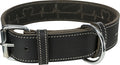 Trixie Rustic Vetleer Halsband Hond Heartbeat Zwart 34-40X3 Cm