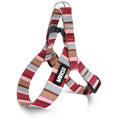 Morso Mini Hondentuig Verstelbaar Gerecycled Skyline Rood / Roze 24-32X1,5 Cm