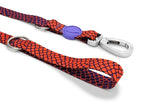 Morso Hondenriem Verstelbaar Gerecycled Urban Lizard Rood 75-230X1,5 Cm 1-4 Kg