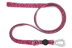 Morso Hondenriem Verstelbaar Gerecycled Bubble Leo Roze 75-230X1,5 Cm 1-4 Kg