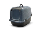 Savic Kattenbak Nestor Jumbo Marble Grijs / Zwart 66,5X48,5X46,5 Cm
