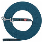 Trixie Hondenriem Sleeplijn Met Rubber Anti Slip Petrol Blauw S/M 5 Mtr X 1,5 Cm