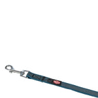Trixie Hondenriem Sleeplijn Met Rubber Anti Slip Petrol Blauw S/M 5 Mtr X 1,5 Cm