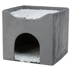 Trixie Kattenhuis Harvey Grijs-Wit / Zwart 38X38X38 Cm
