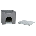 Trixie Kattenhuis Harvey Grijs-Wit / Zwart 38X38X38 Cm