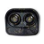 Savic Butler Voerbak En Drinkbak Met Plateau Marble Zwart / Goud 45X36X8 Cm 2X300 Ml
