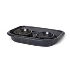 Savic Butler Voerbak En Drinkbak Met Plateau Marble Zwart / Goud 45X36X8 Cm 2X300 Ml