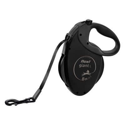 Flexi Rollijn Giant Tape Black Edition Zwart 8 Mtr Tot 50 Kg