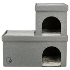 Trixie Kattenmand / Kattenhuis Kimy Soft 2 Verdiepingen Lichtgrijs 76X37X72  Cm