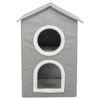 Trixie Kattenmand / Kattenhuis Nora Soft 2 Verdriepingen Lichtgrijs 47X47X67 Cm