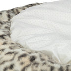 Trixie Hondenmand Leo Soft Rond Pluche Creme / Panterprint 50 Cm