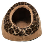Trixie Kattenmand Iglo Leo  Soft Pluche Bruin / Panterprint 35X41X26 Cm