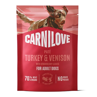 Carnilove Pouch Turkey / Venison / Strawberry Leaves 12X300 Gr