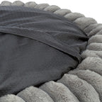 Trixie Hondenmand Lonni Rond Brede Ribstof Antraciet 50X50X12 Cm