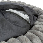Trixie Hondenmand Lonni Rond Brede Ribstof Antraciet 50X50X12 Cm