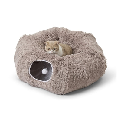 Savic Snuggle Tunnel / Kattenmand Warm Grijs 85X85X26,5 Cm