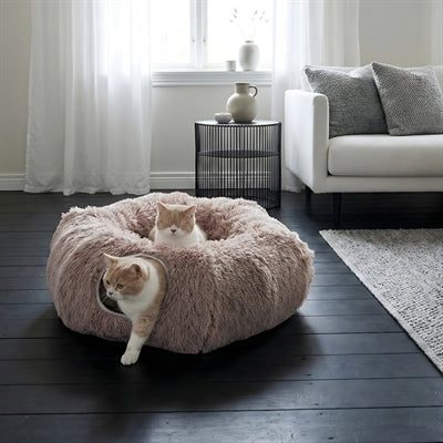 Savic Snuggle Tunnel / Kattenmand Warm Grijs 85X85X26,5 Cm