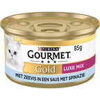 Gourmet Gold Luxe Mix Zeevis In Saus Met Spinazie 24X85 Gr